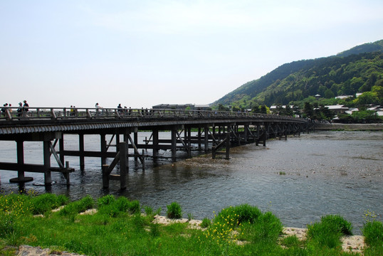 日本京都岚山公园杜月桥