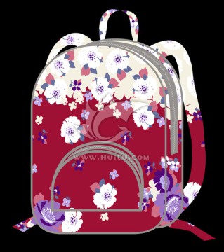 背包花卉图案