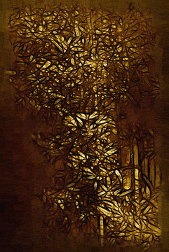 竹林抽象画