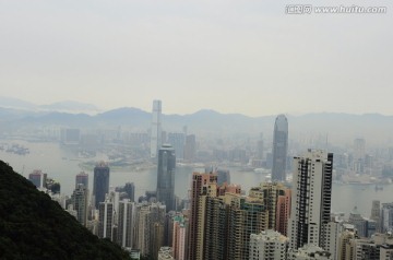 香港山顶全景俯视