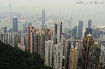 香港维多利亚港俯视