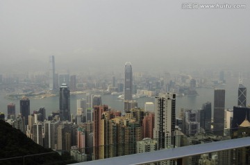 香港维多利亚港俯视