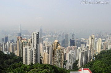 香港维多利亚港俯视