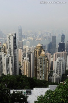 香港维多利亚港俯视