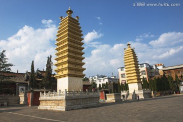 昆明官渡古镇 妙湛寺双塔