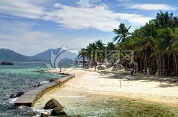 海南三亚风光 椰树沙滩