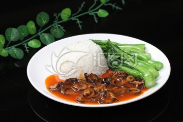 鲍汁海参参皮捞饭