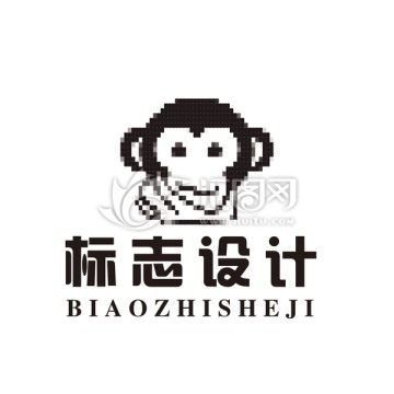 马赛克猴子logo