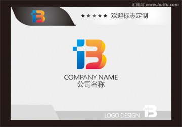 logo设计 IB字母logo