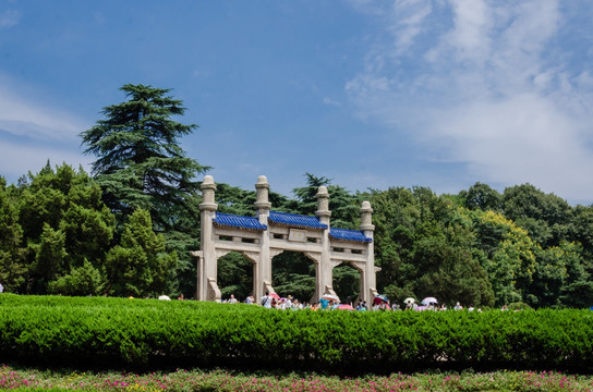 南京中山陵牌坊 中山陵园