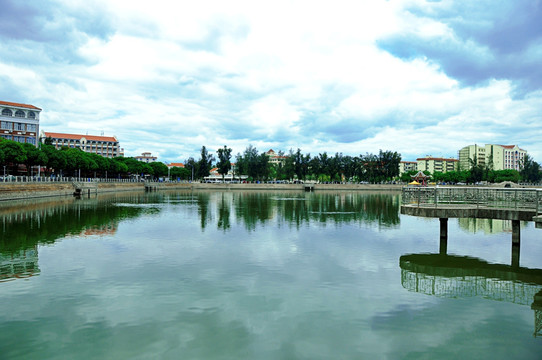 园林水岸建筑美景