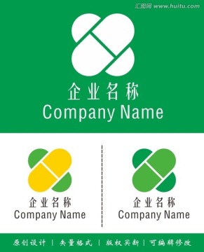 药店logo X字母logo