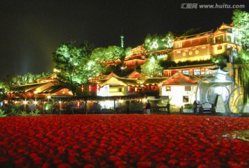 丽江古城夜色