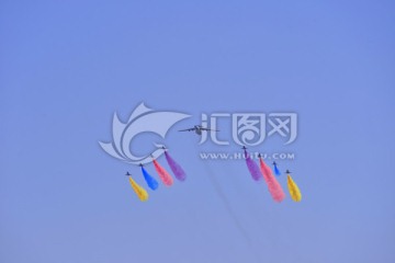 大阅兵领队机梯队 彩带