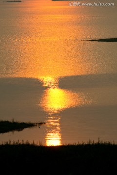 晚霞 夕阳 水波纹