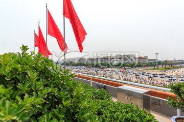 天安门广场中国国家博物馆全景