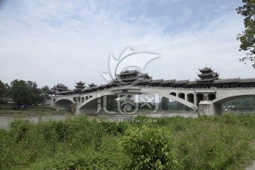 黄龙溪古镇廊桥 古建筑