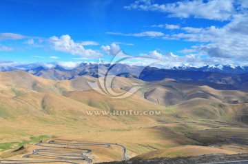 西藏风光 雪山 蓝天白云