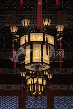首都风光北京天安门城楼宫灯