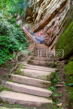 天台山台阶图片