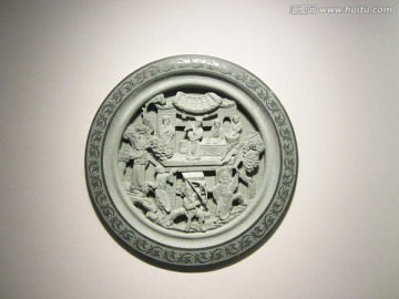 中国风石雕画
