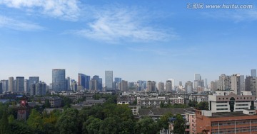 成都市中心全景