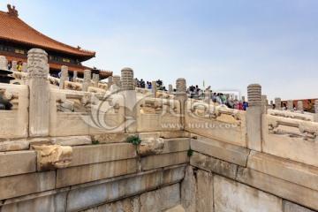 北京故宫太和殿汉白玉台基栏杆