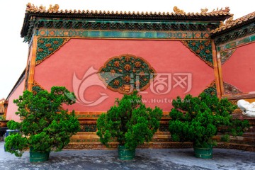 北京故宫乾清门琉璃影壁