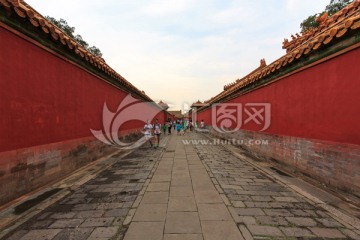 北京故宫御道御路红墙