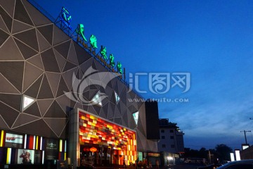 珠宝城建筑外观 商城夜景