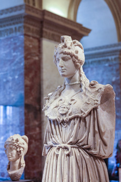 帕特农神庙的雅典娜雕像