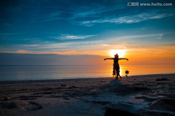 海滩日落