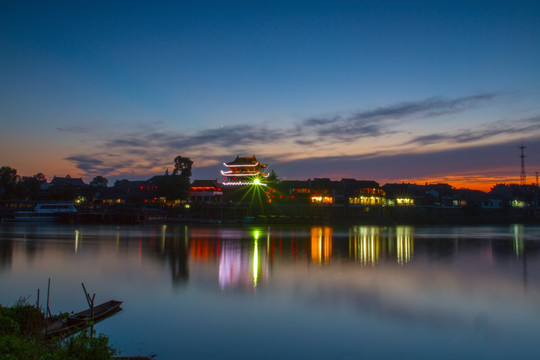 黄龙溪水运码头夜景