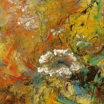 抽象油画 抽象花卉
