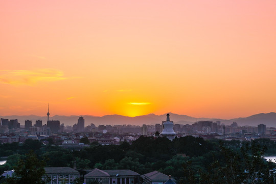 北京风光 北京夕阳