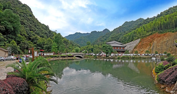 武义牛头山外湖停车场全景大图