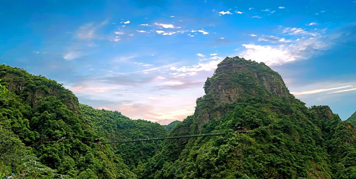 武义牛头山天师峰金锁桥全景大图