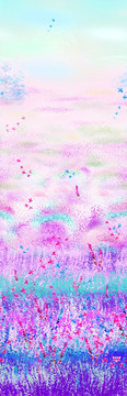 紫色抽象图案（有单独分层）