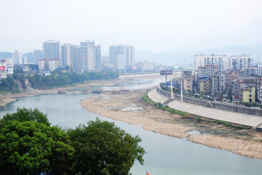 张家界澧水河畔建筑群