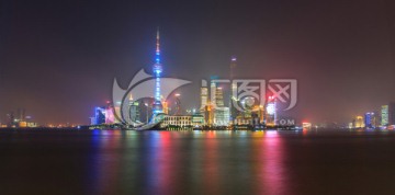 上海陆家嘴东方明珠夜景