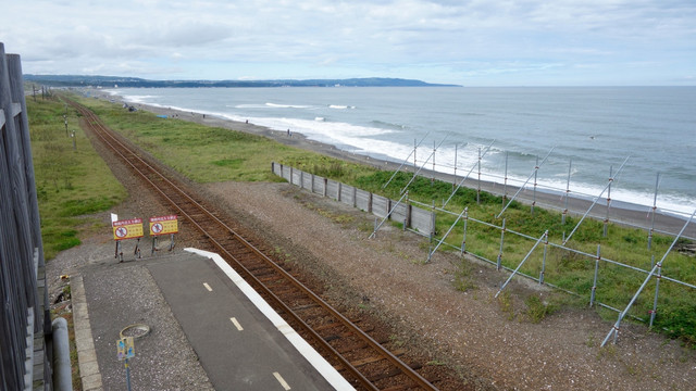 北海道原生花园站海边