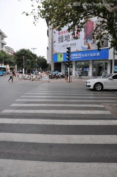 扬州街景 人行横道