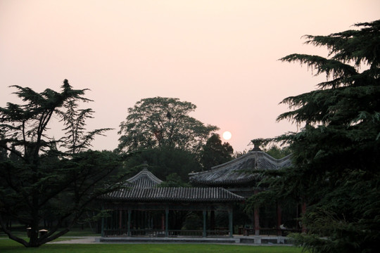 日落 天坛公园