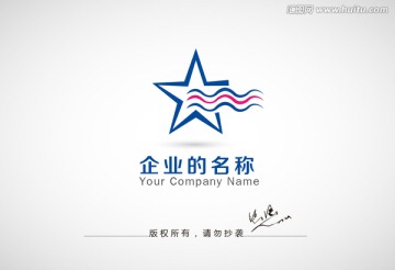 五角星logo 科技logo