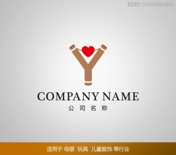 弹弓爱心LOGO