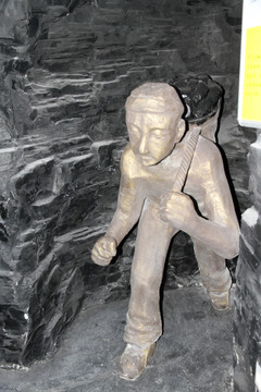 矿工采煤雕塑