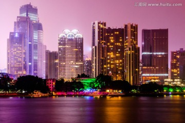 广州都市建筑夜景