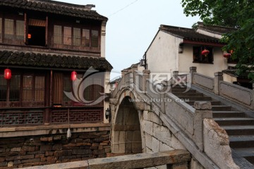 苏州平江路古街民宅小桥