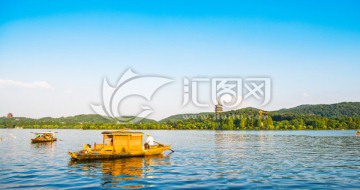 杭州西湖风光 游船