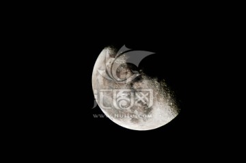 高清月亮 天文摄影 月亮 半月